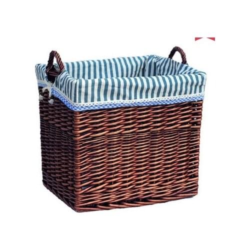 2017 New handmade wicker weaving large size dirty clothes Organizer Sundries boxes storage basket 6 colours available