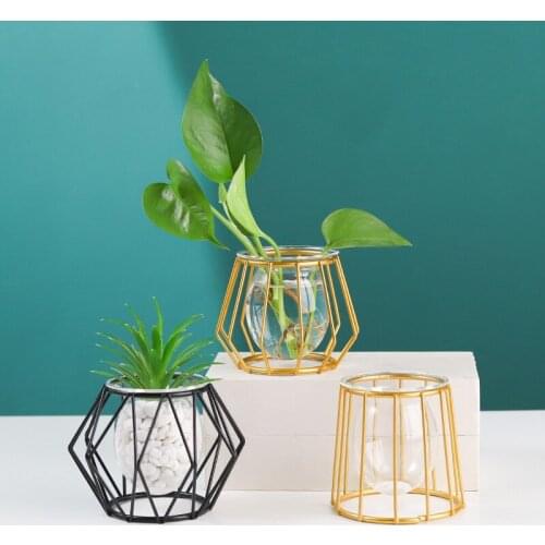 Nordic ins Flower Stand Hydroponic Container Glass Vase Ornaments Home Desktop Decoration Accessories Arrangement Container