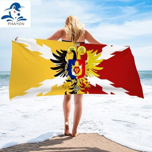 PHAYON Surf Poncho Microfiber Bath Towel Eagle Sign Flag Large Beach Towels Quick Dry Beach Mat Beach Towel for Adults