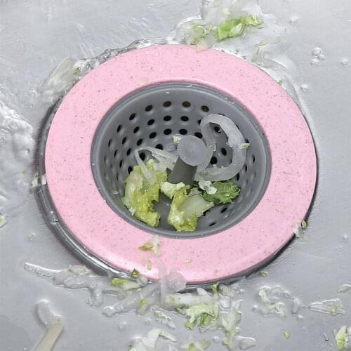 4 Color Kitchen Sink Drain Plugs Strainers Bath Drain Stopper Sink Floor Drain Plug Sewer Filter Mesh Hair Catcher Accessory