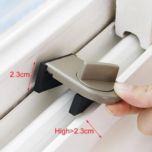 Sliding Sash Stopper Cabinet Locks Strap Window Safety Aluminum Alloy Window Kids Safety Baby Lock Anti-Theft Doors Lock Stopper