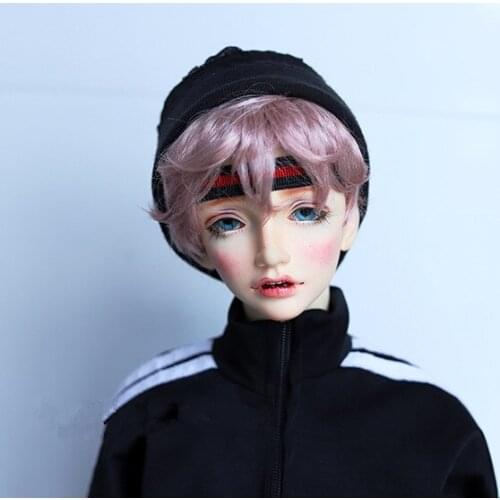 BJD doll hat Suitable 1/4 1/3 size MDD doll dress with street style - black thread knit hat doll accessories