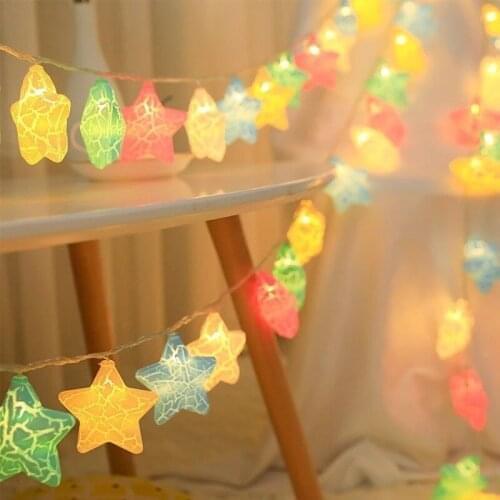 LED Light String Fairy Lights Garland Terrace Split Star Light Chain Birthday Bedroom Lighting Home Outdoor Christmas Decoration