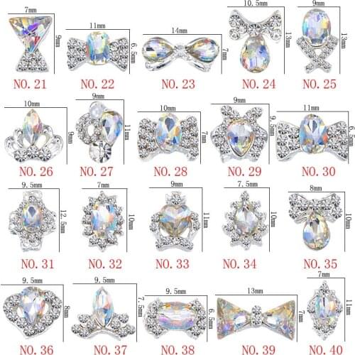 Swarovsky 3D Metal Zircon Nail Art Jewelry Japanese Pearl Pendant Decorations Top Quality Crystal Manicure Diamond Charms