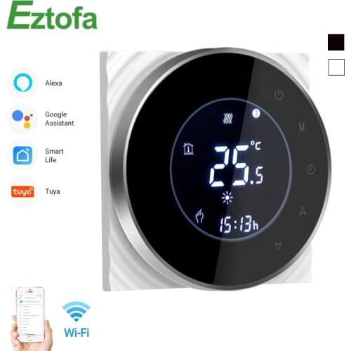 Smart WiFi Touch Thermostat Temperature Wireless Controller For Water/Electric Floor Heating Water/Gas Boiler Works Google Home