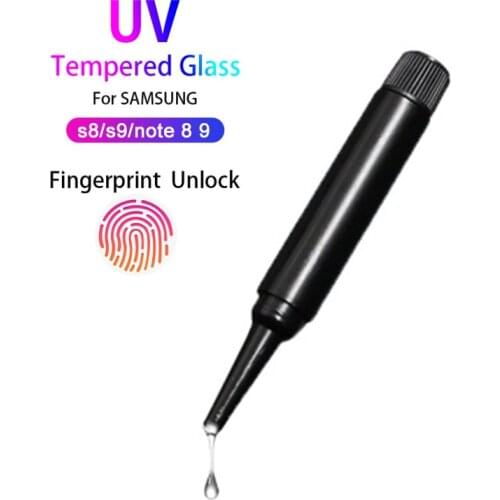 UV Tempered Glass Glue For Samsung Galaxy Note 9 8 S8 S9 Plus S7 Edge Full Cover Glue Glass For Oneplus 7 Pro Huawei P20 P30