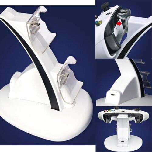 One S DC 5V Dual Controller Charging Dock Station Charger Stand for Microsoft Xbox One S Xbox One Slim Controller Power Supply