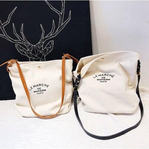 Women Casual Handbags Shoulder Bags Environment friendly Portable Letter Pattern Student Bags Shopping Bag