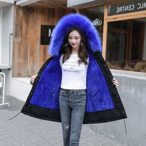 Oversize 6XL 7 Colors Women Winter Coat Snow Wear Luxury Big Fur collar Hooded Parka Plus velvet Thick Padded lining Ladies Coat