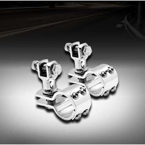 1-1/4" Skidproof Highway Male Mount Foot Pegs Footrest Engine Guard Mounts Clamps For Harley Davidson