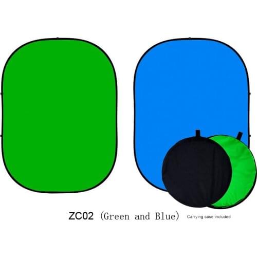 1.5x2M Solid Double-Sided Backdrop Twist Pop Out Muslin Background Panel with Carrying Case for Photography Studio Video Shoot