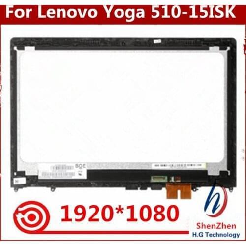 15.6'' FHD IPS Panel LCD TouchScreen Digitizer Assembly+Frame For Lenovo Yoga 510-15 serie 510-15ISK 80S8 510-15IKB 80VC