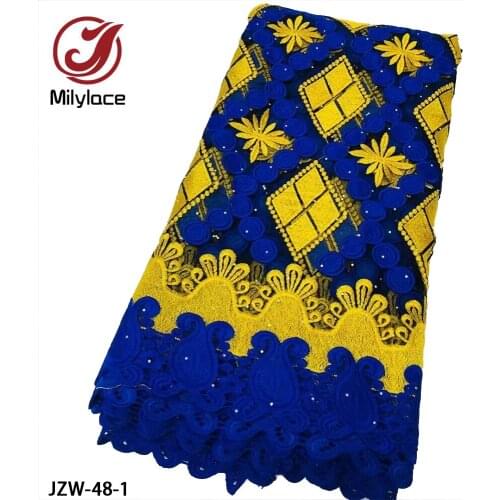 African Lace Fabric High Quality Embroidery Fabric Lace French Tulle Lace Nigerian Lace Fabrics for Wedding Party JZW-48