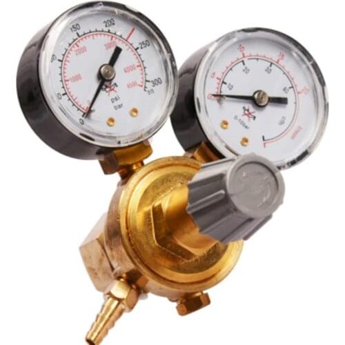 Argon CO2 Gas Cylinder Pressure Regulator MIG TIG Welding Flow Meter Pressure Gauge W21.8 1/4 Thread 0-20 Mpa Regulator