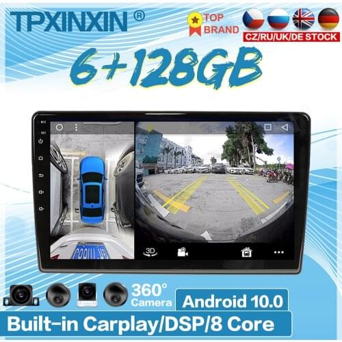 6GB+128GB 2 Din Car Radio GPS Auto Stereo Car Radio For Toyota Wish 2009-2012 Android10.0 Video Multimedia Player GBS Navigation