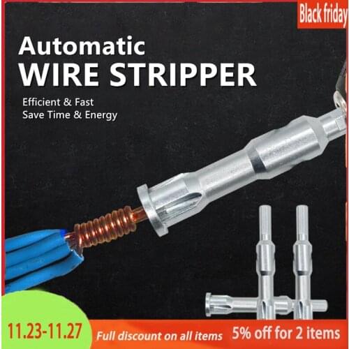 New Electrician General Automatic Wire Stripper Twisted Wire Tool Quick Stripper Line Cable Peeling Twisting Connector