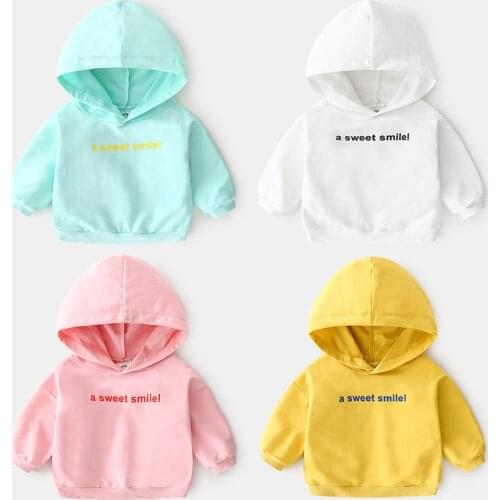 Spring Autumn Kids Hoodies Casual Letter Hooded Sweatshirts for Boy Toddler Girls Clothing 2020 Children Pullover Baby Shirt New