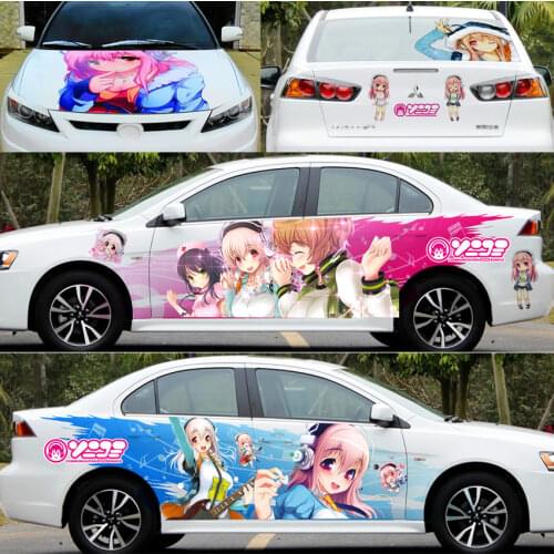DIY 3D Car Whole Body Sticker Styling Decal Exterior Accessories Sticker On Car Anime Graffiti Stickers Hood Sticker CNS001