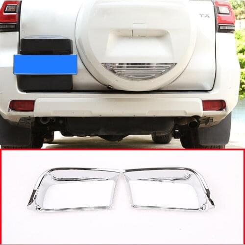 For Toyota Land Cruiser Prado FJ150 150 2010-2018 ABS Chrome Car Rear Lamp Decoration Frame Trim Accessories