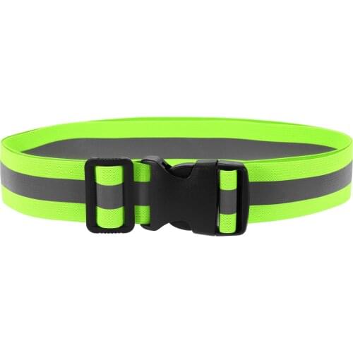Elastic Reflective Running Belt High-visibility Elastic Night Safety Waist Belt Band for Sport Running Cycling Jogging Walking