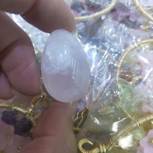 1pcs Egg Shaped Stone Natural Healing Crystal Kegel Massage Accessory Minerale Gemstone Reiki Home Decoration