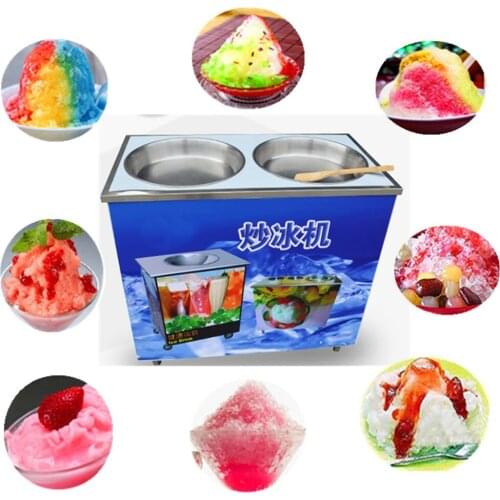 China hot sale double pan fried ice cream machine ice maker machine