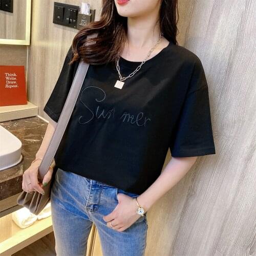 Classic casual and breathable summer hot selling high quality short sleeve womens soft T-shirt