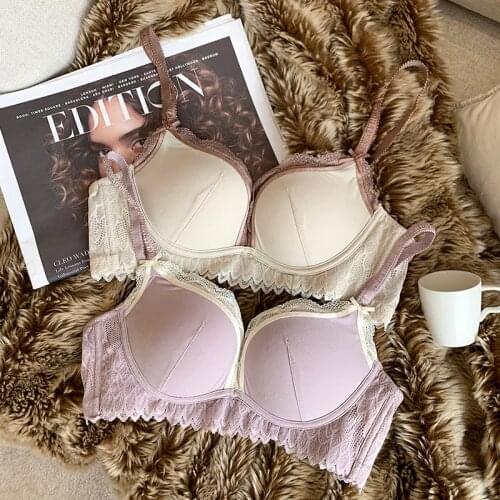 Ensemble Lingerie Lace Wireless Brassiere Underwear Women Set Push Up Bra And Panty Set Womens Intimates Underwear & Sleepwears