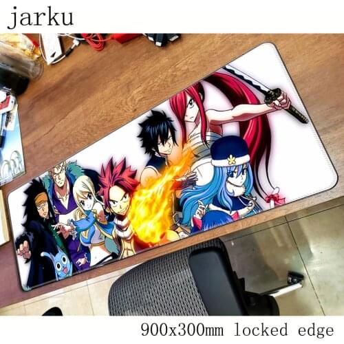 Fairy Tail pad mouse computador gamer mause pad 900x300X2MM padmouse big locked edge mousepad ergonomic gadget office desk mats