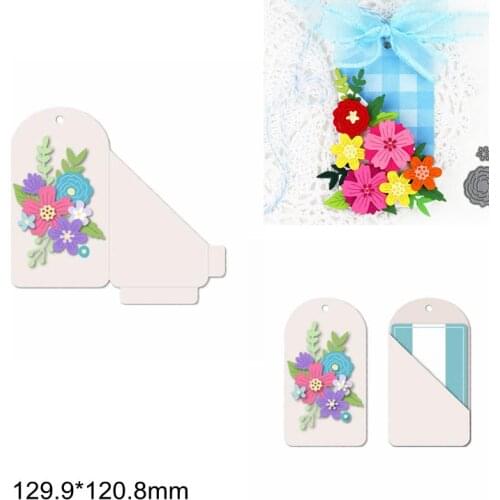 Beautiful Flower Leaves Box Pocket Shape Frame Metal Cutting Dies Scrapbooking Craft DIY Handmade Cards New Stencils Hangable