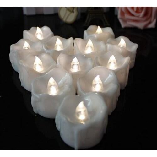 Led Drop Tear Candle Tea Lights Flameless Emergency Christmas Wedding Birthday Party Decor Candles Battery Powered white