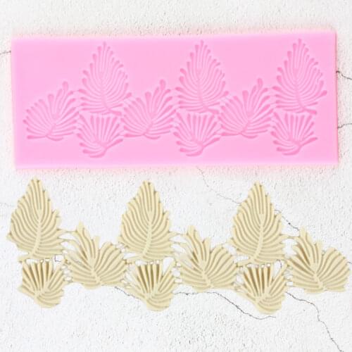 Leaves Cake Border Lace Silicone Molds Sugarcraft Cupcake Topper Fondant Cake Decorating Tools Candy Chocolate Gumpaste Moulds