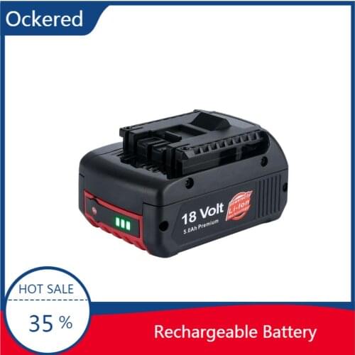 Ockered 18V 6000mah Rechargeable Lithium Lon Battery for Bosch BAT610 CCS180B CCS180K CFL180 CRS180 CRS180B CRS180K GSR18VE-2LI