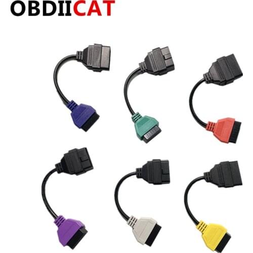 Newest 6 Color FiatECUScan OBD2 Connector Diagnostic Adapter Cable Multiecuscan for F-iat ABS Airbag obd2 scanner Diagnostic