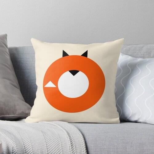 A Most Minimalist Fox Throw Pillow Cushion Cover Polyester throw pillows case on sofa home living room car seat decor 45x45cm