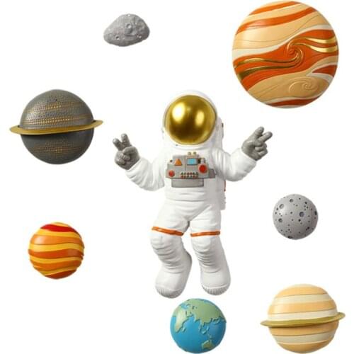 Wholesale Nordic Astronaut Resin Crafts Set Home Decoration Kid Room Decor Wall Decor