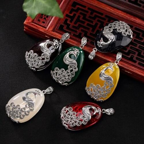 2018 Rushed Real Pomegranate Peacock Pendant Restoring Ancient Ways Female Sank Wholesale High-grade Sweater Chain To Hang