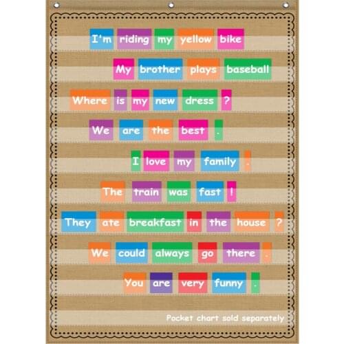 Godery Standard Pocket Chart Teachers Friend Durable Classroom Pocket Chart ideal for all kinds of classroom uses