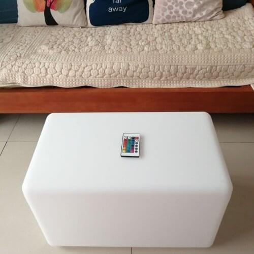 Skybesstech L55*W30*H35cm LED 16 Color Changing Living Room Stool Chairs for Home Furniture Decoration free shipping 2pcs/lot