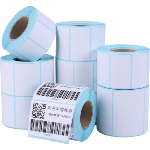 Wholesale Adhesive Thermal Label Sticker Paper Supermarket Price Blank Barcode Label Direct Print Waterproof Print Supplies
