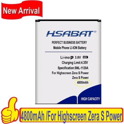 Top Brand 100% New 4800mAh Battery for Highscreen Zera S Power Batteries + free gfit