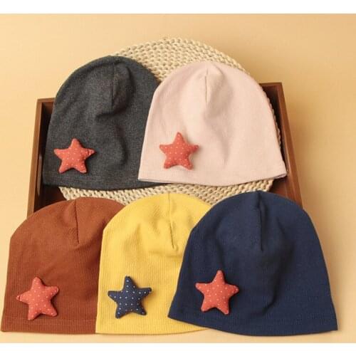 2020 Spring Autumn Cotton Baby Hat Unisex Star printed knitted Crochet Baby Caps Beanies Boys Girls hat for 0-3 years