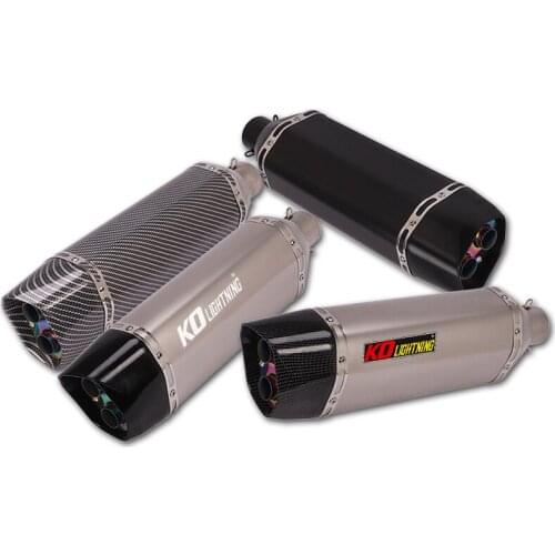 Dual-outlet 51mm Motorcycle Exhaust Tail Pipe Stainless Steel Escape No DB Killer for CBR500R CB300R TMAX SMAX ZX10R RC390 Duke