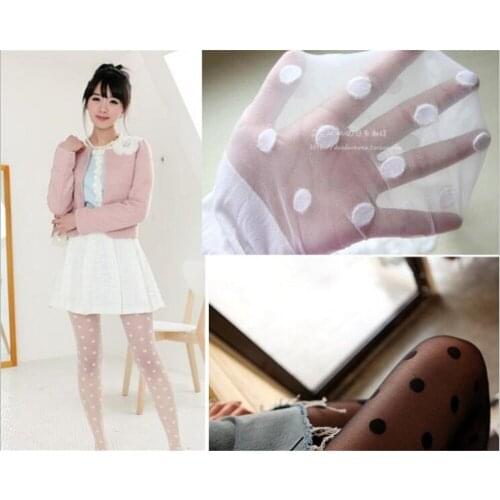 Womens Tights Classic Dot Silk Stockings Thin Lady Vintage Stockings Pantyhose B684