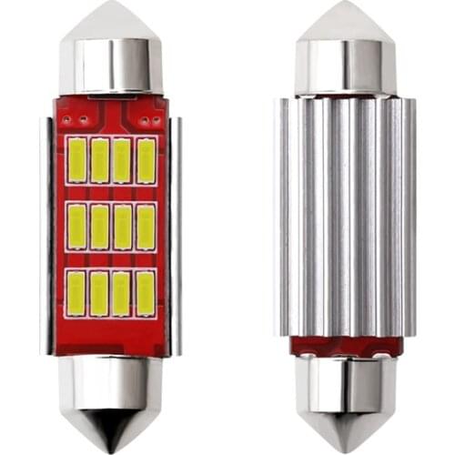 1pc No Error 4014-SMD CAN-bus Led Number License Plate Light Bulbs For Kia Sportage 31MM 36MM 39MM 41MM Ice blue White Led Lamp