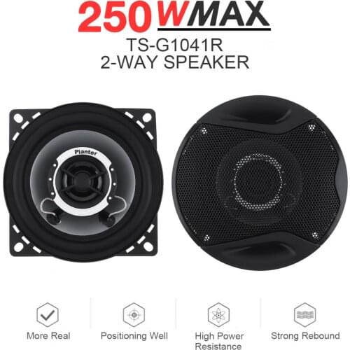 2Pcs car speakers 4 Inch 10cm 150W Dual-Cone Car Coaxial speaker Horn Auto Audio Music Stereo Full Range Frequency Hifi Speakers
