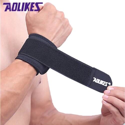 AOLIKES 2Pcs/Lot Wrist band Men For Gym Powerlifting Wrist Support Wraps Straps Protector Wristwraps Sports Fitness Wristband