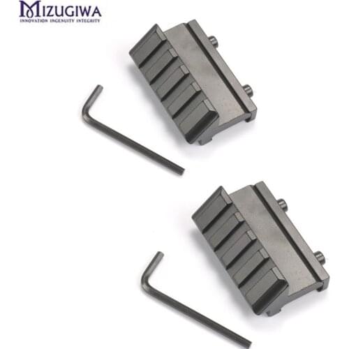 2pcs Tactical Heavy Duty 45 Degree Angle Offset 20mm Picatinny Rail Mount Rifle Scope Mount Airsoft Picatinny Rail Weaver caza