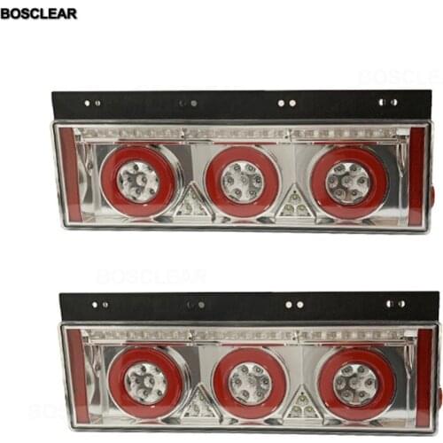 2x Waterproof Trailer Lorries Boat Truck Car LED Tail Lights 24V Rear Lights Stop Turn Signal Lamp Extra Lights Brake Rear Light