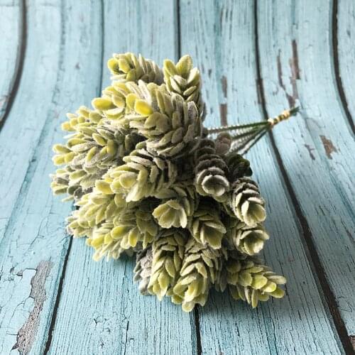 30 heads/bundle Pine Cone Simulation Pineapple grass artificial plants DIY home vases for decoration fake plastic flower pompon